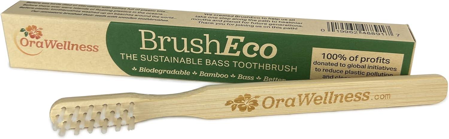image:imageOraWellness Nut Free Healthy Mouth Blend Organic Toothpaste amp Mouthwash Alternative BrushEco Bamboo Toothbrush with 3 Rows to Reduce Gum Disease Promote Healthy Teeth and Gums