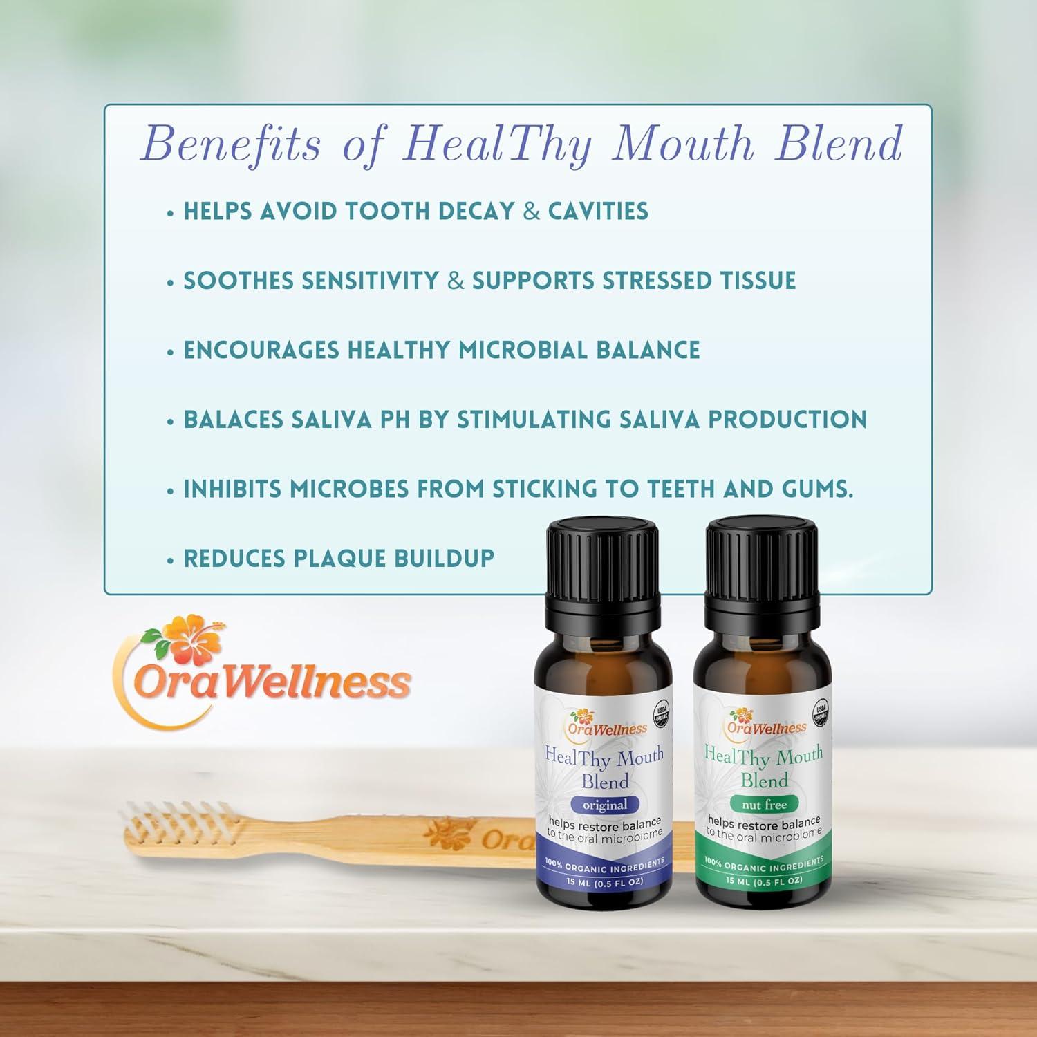 image:imageOraWellness Nut Free Healthy Mouth Blend Organic Toothpaste amp Mouthwash Alternative Tooth Oil Natural Mouth Rinse for Healthy Teeth amp Gums for Women Men and Kids Pack of 105 Fl Oz Pack of 1