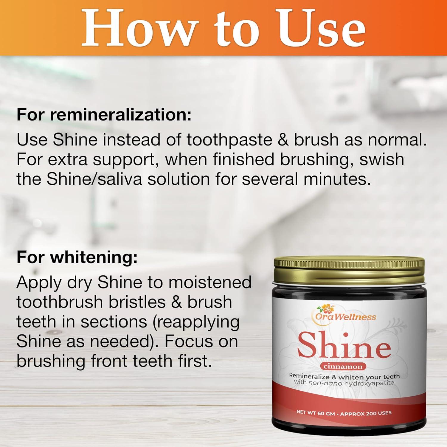 image:imageOraWellness Shine Remineralizing Natural Teeth Whitening Powder in Cinnamon Healthy Mouth Blend Organic Toothpaste amp Mouthwash Alternative Tooth Oil
