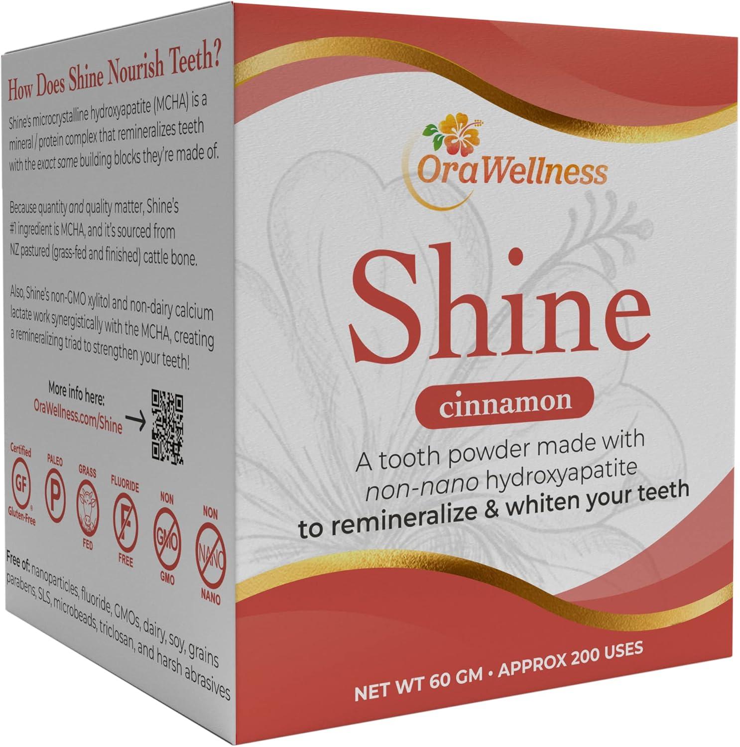 image:imageOraWellness Shine Remineralizing Natural Teeth Whitening Powder in Cinnamon Pack of 3 Healthy Mouth Blend Organic Toothpaste amp Mouthwash Alternative Tooth Oil