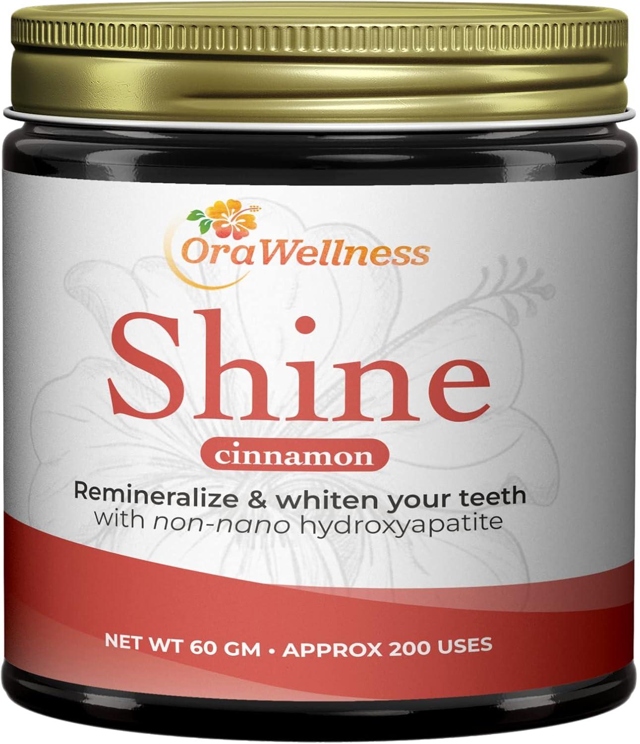 image:imageOraWellness Shine Remineralizing Natural Teeth Whitening Powder in Cinnamon Pack of 3 Healthy Mouth Blend Organic Toothpaste amp Mouthwash Alternative Tooth Oil
