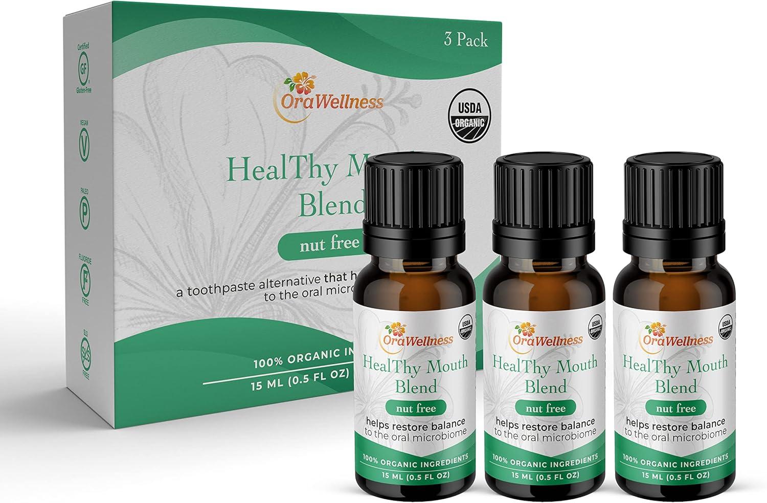 image:imageOraWellness Shine Remineralizing Natural Teeth Whitening Powder in Mint Nut Free Healthy Mouth Blend Organic Toothpaste amp Mouthwash Alternative Tooth Oil Pack of 3