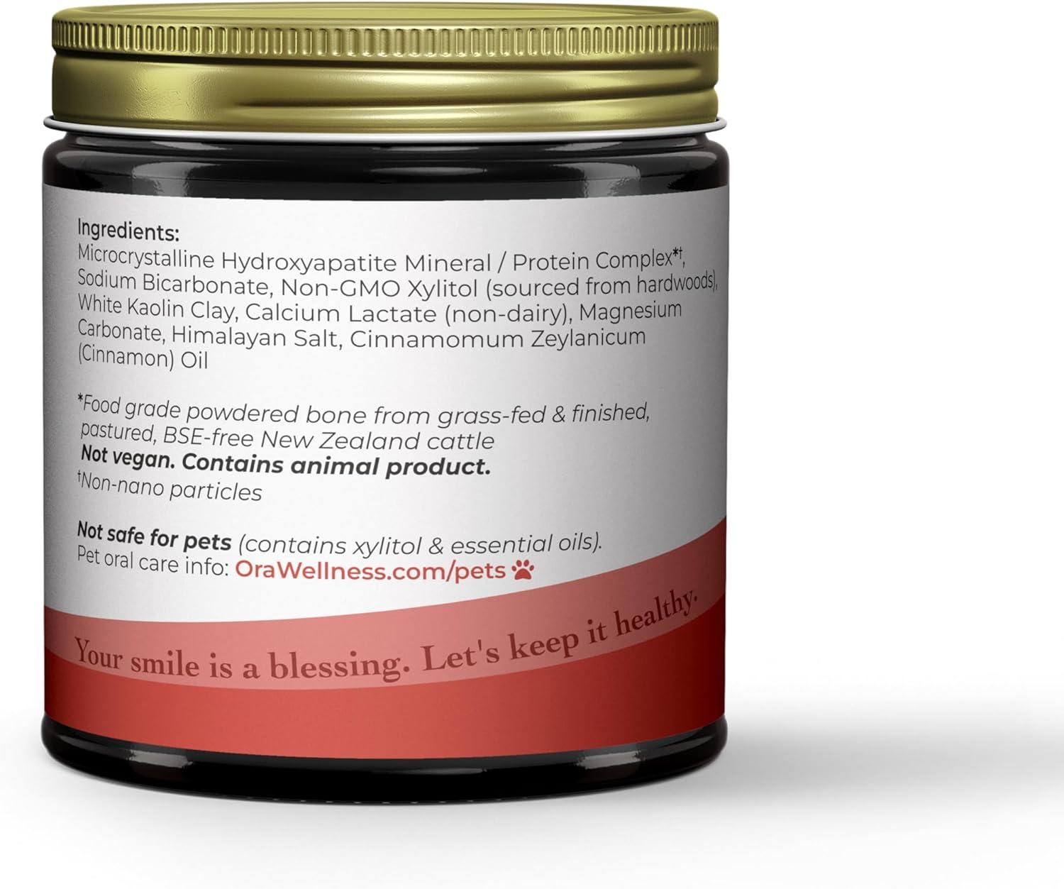 image:imageOraWellness Shine Remineralizing Tooth Powder with Hydroxyapatite Made in The USA Fluoride Free Tooth Repair Natural Teeth Whitening Powder Teeth Polish amp Stain Remover MintCinnamon