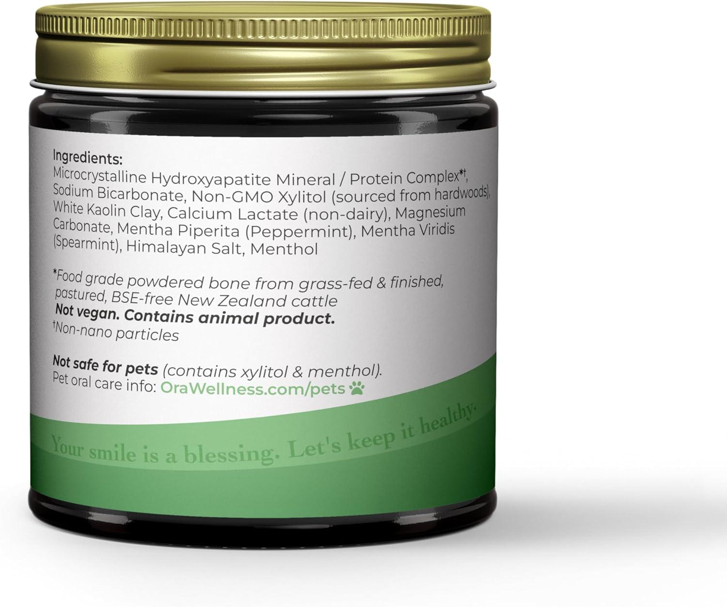 image:imageOraWellness Shine Remineralizing Tooth Powder with Hydroxyapatite Made in The USA Fluoride Free Tooth Repair Natural Teeth Whitening Powder Teeth Polish amp Stain Remover MintMint