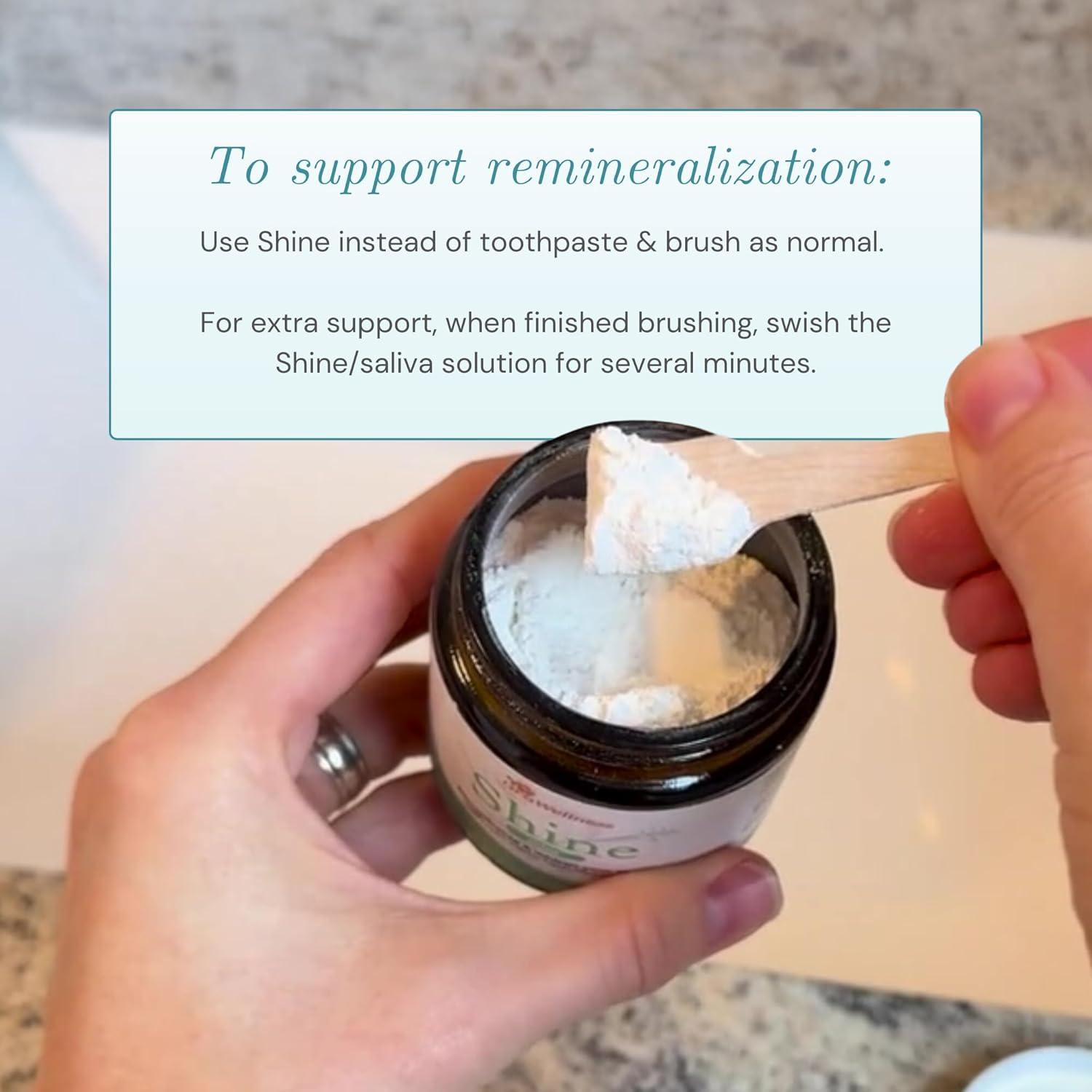 image:imageOraWellness Shine Remineralizing Tooth Powder with Hydroxyapatite Made in The USA Fluoride Free Tooth Repair Natural Teeth Whitening Powder Teeth Polish amp Stain Remover MintCinnamon